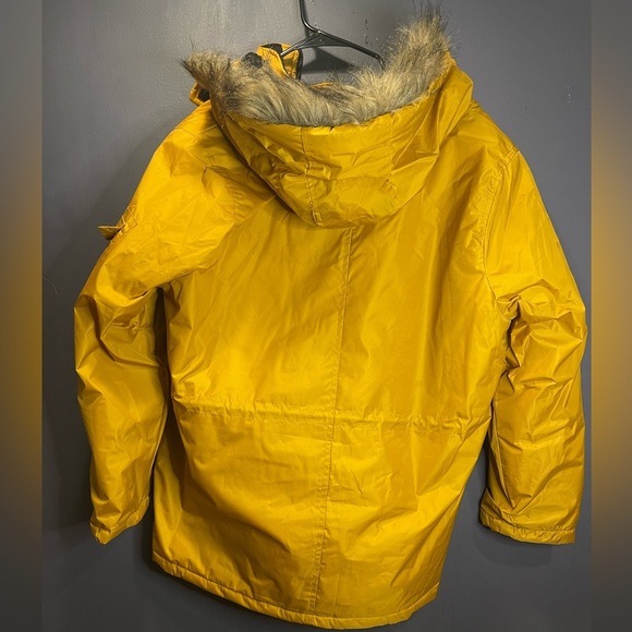 BEVERLY HILLS POLO CLUB MUSTARD YELLOW PARKA COAT - Picture 10 of 13